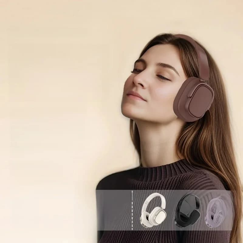 Ретро Bluetooth-наушники накладные с активным шумоподавлением