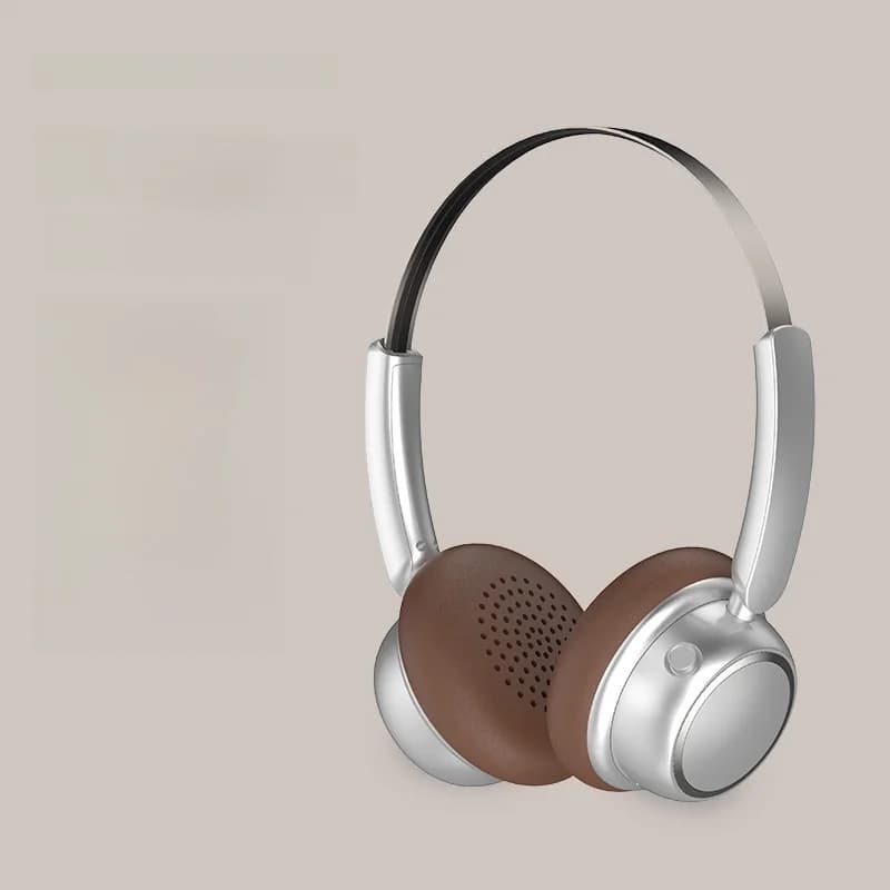 Ретро беспроводные Bluetooth-наушники с металлическим оголовьем и долгим временем работы