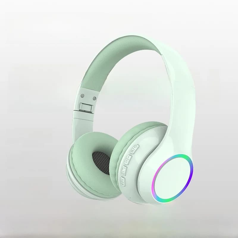 Беспроводные Bluetooth-наушники с подсветкой LED, микрофоном