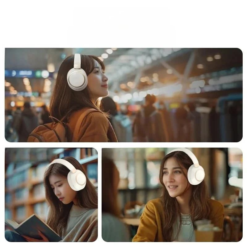Беспроводные Bluetooth-наушники с активным шумоподавлением, накладные, стерео