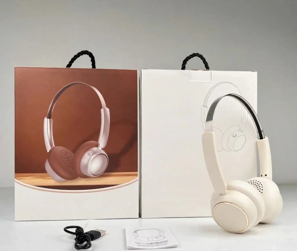 Ретро накладные беспроводные наушники с FM-радио и Bluetooth 5.4