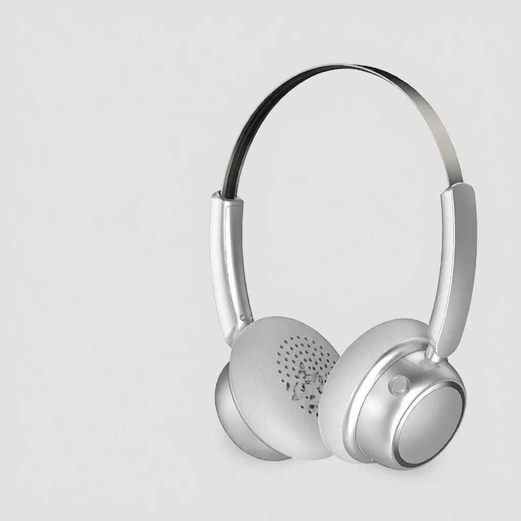Ретро беспроводные Bluetooth-наушники с металлическим оголовьем и долгим временем работы