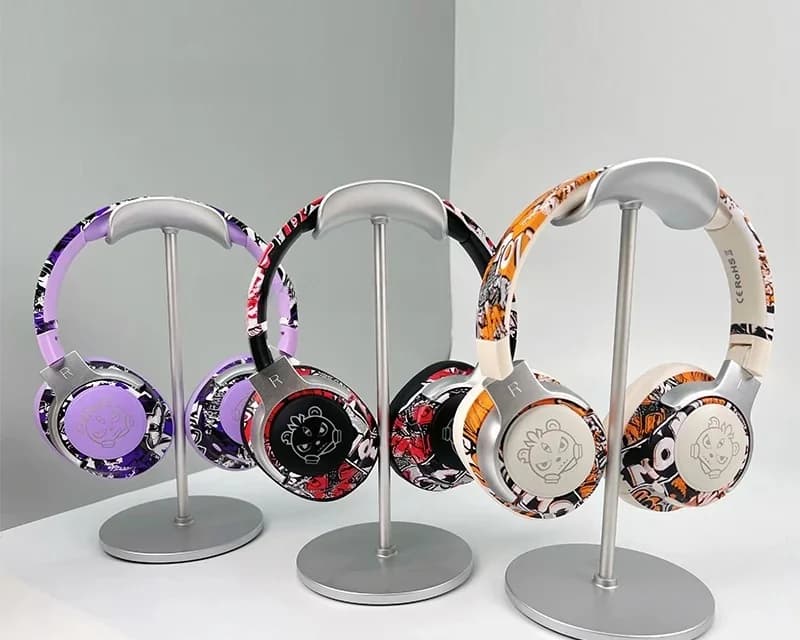 Беспроводные наушники с граффити, RGB-подсветкой и микрофоном
