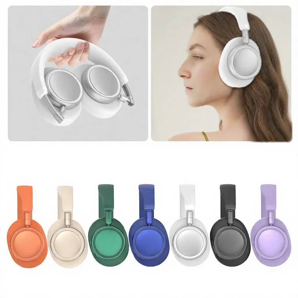 Накладные беспроводные Bluetooth-наушники с глубоким басом и зарядкой Type-C