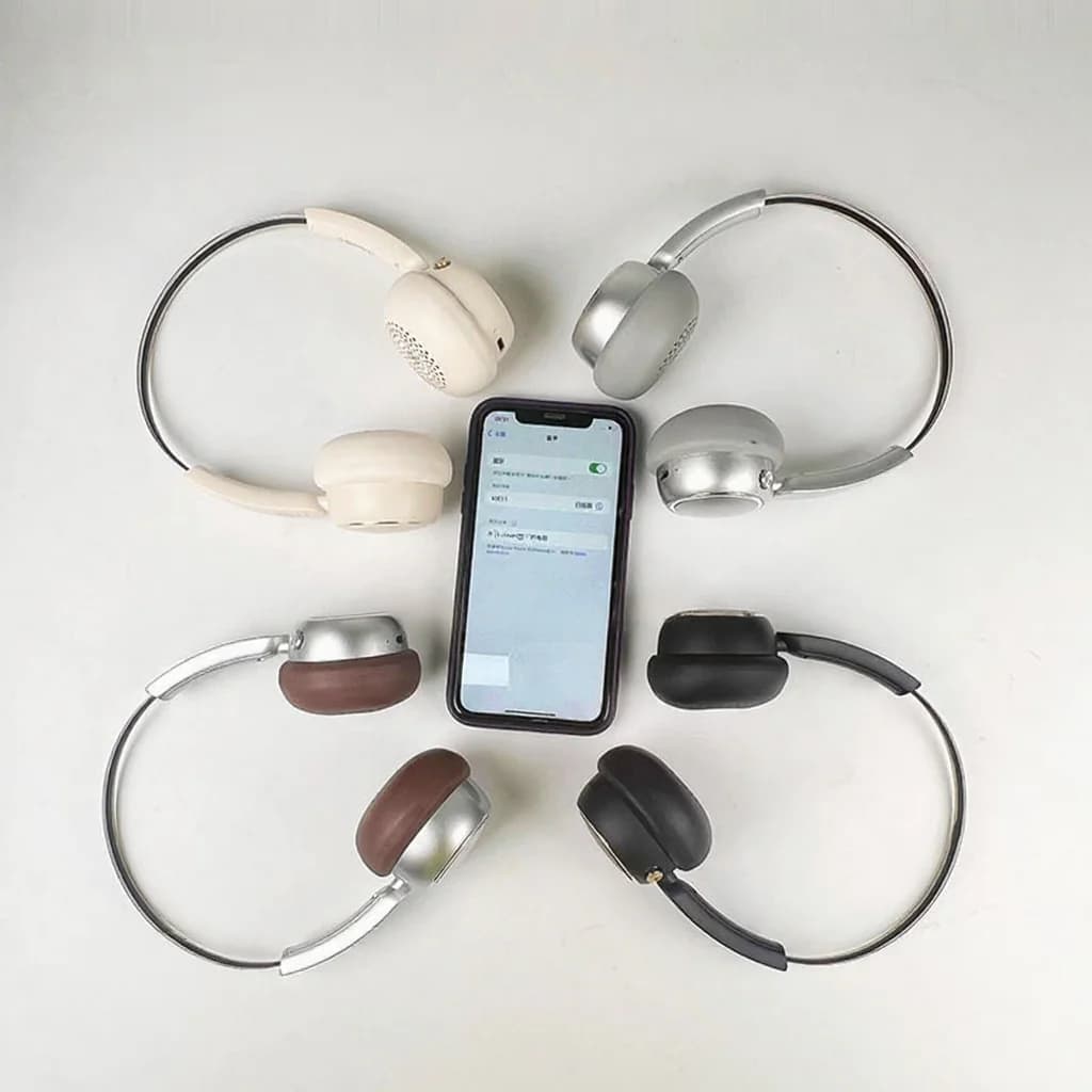 Ретро полноразмерные беспроводные наушники с FM-радио и Bluetooth 5.4