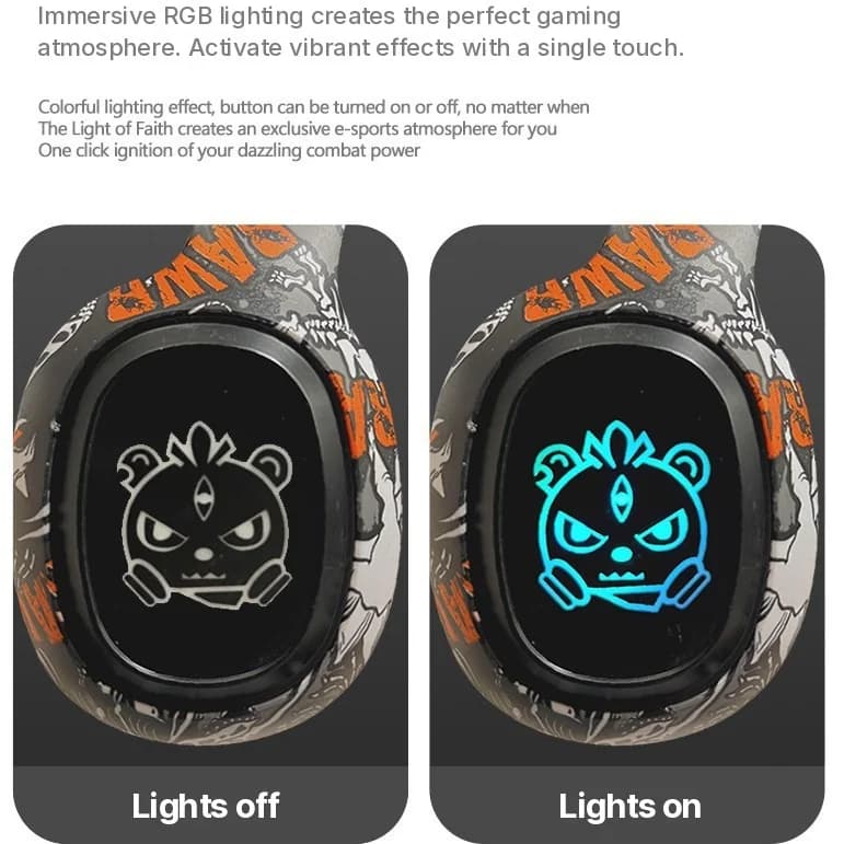 Накладные Bluetooth-наушники с FM-радио и LED-подсветкой