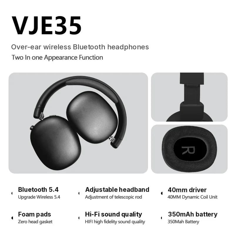 Беспроводные Bluetooth-наушники накладного типа с FM-радио и слотом для TF-карты