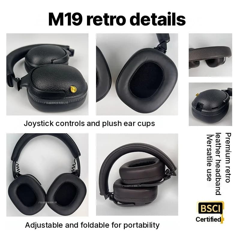 Ретро Bluetooth-наушники с микрофоном