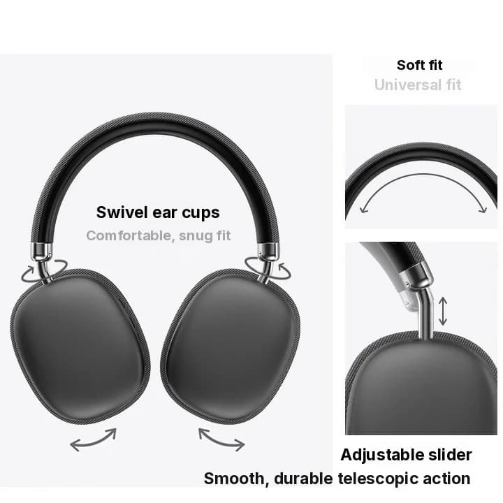 Беспроводные Bluetooth-наушники накладного типа с глубокими басами и зарядкой Type-C