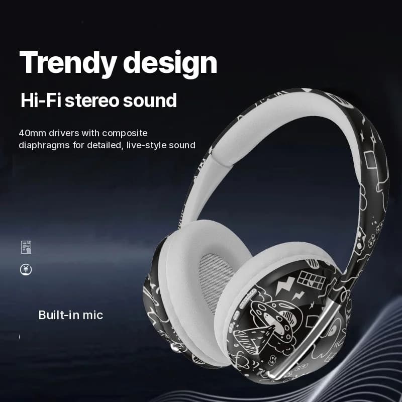 Полноразмерные Bluetooth-наушники со слотом для TF-карты и беспроводным подключением