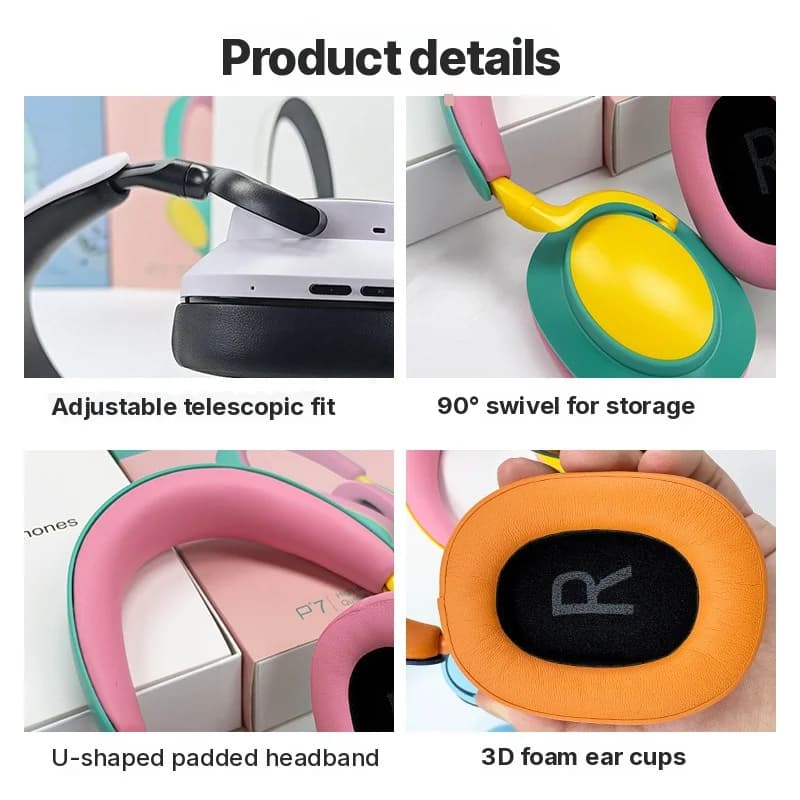 Беспроводные накладные Bluetooth-наушники с микрофоном, FM-радио и Type-C