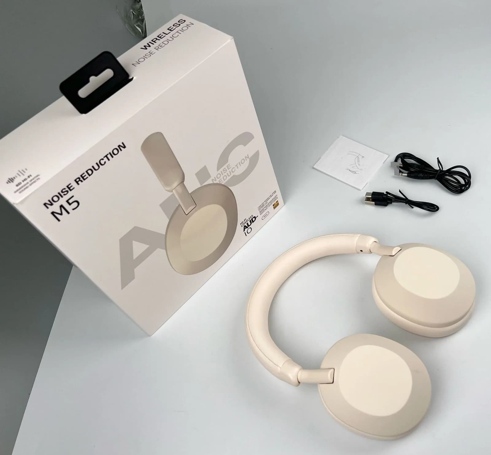 Беспроводные Bluetooth-наушники с активным шумоподавлением (ANC), накладные