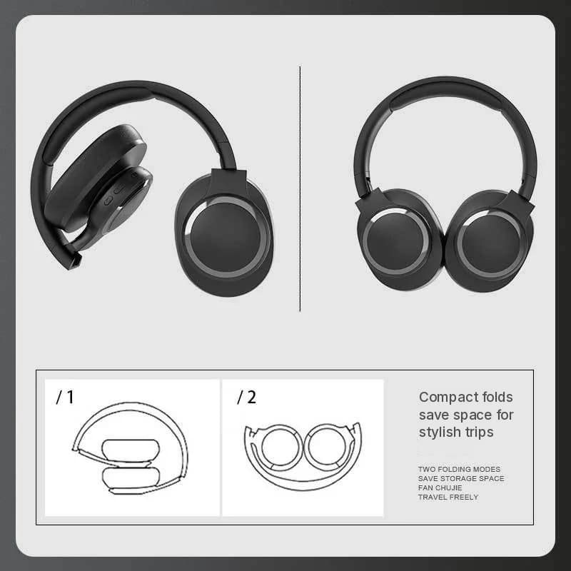 Накладные беспроводные Bluetooth-наушники с FM-радио и слотом для TF-карты