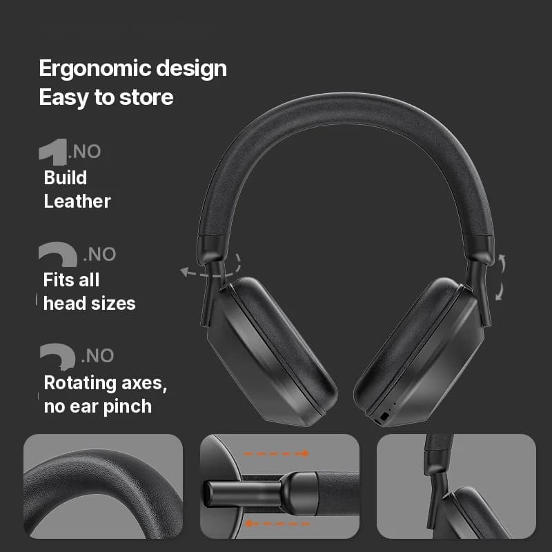 Беспроводные накладные наушники с FM-радио и Bluetooth 5.4