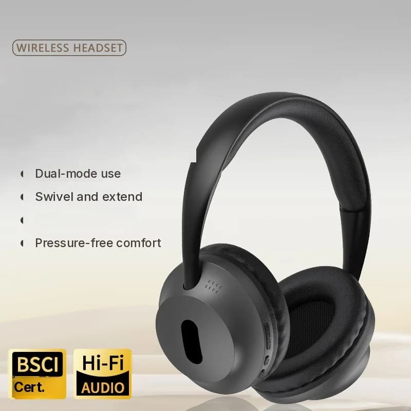 Беспроводные Bluetooth-наушники с микрофоном и кабелем 3.5 мм