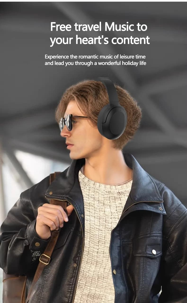 Беспроводные накладные Bluetooth-наушники 5.4 с активным шумоподавлением