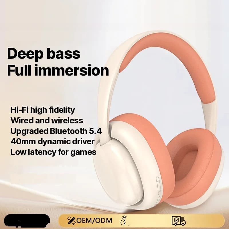 Беспроводные накладные Bluetooth-наушники с FM-радио и слотом для TF-карты