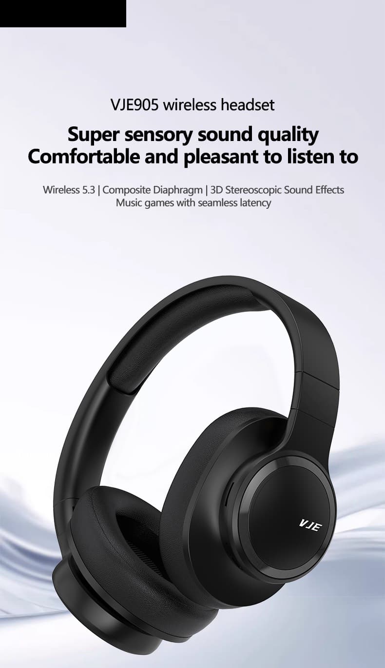Беспроводные накладные Bluetooth-наушники с микрофоном и глубокими басами
