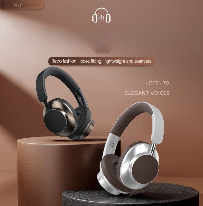 Ретро-наушники Bluetooth накладные с FM-радио и слотом для TF-карты